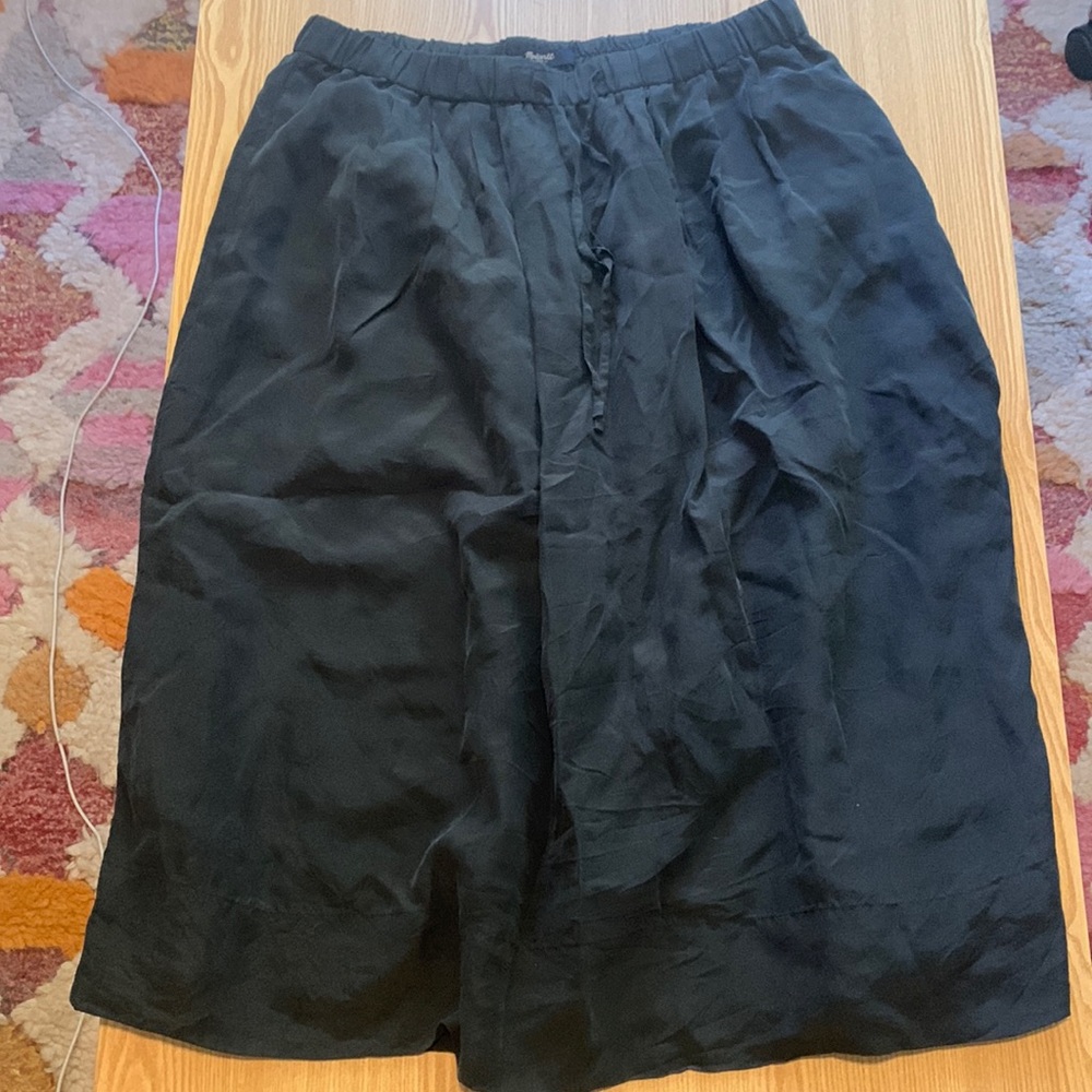 Madewell Silk Midi Drawstring Skirt